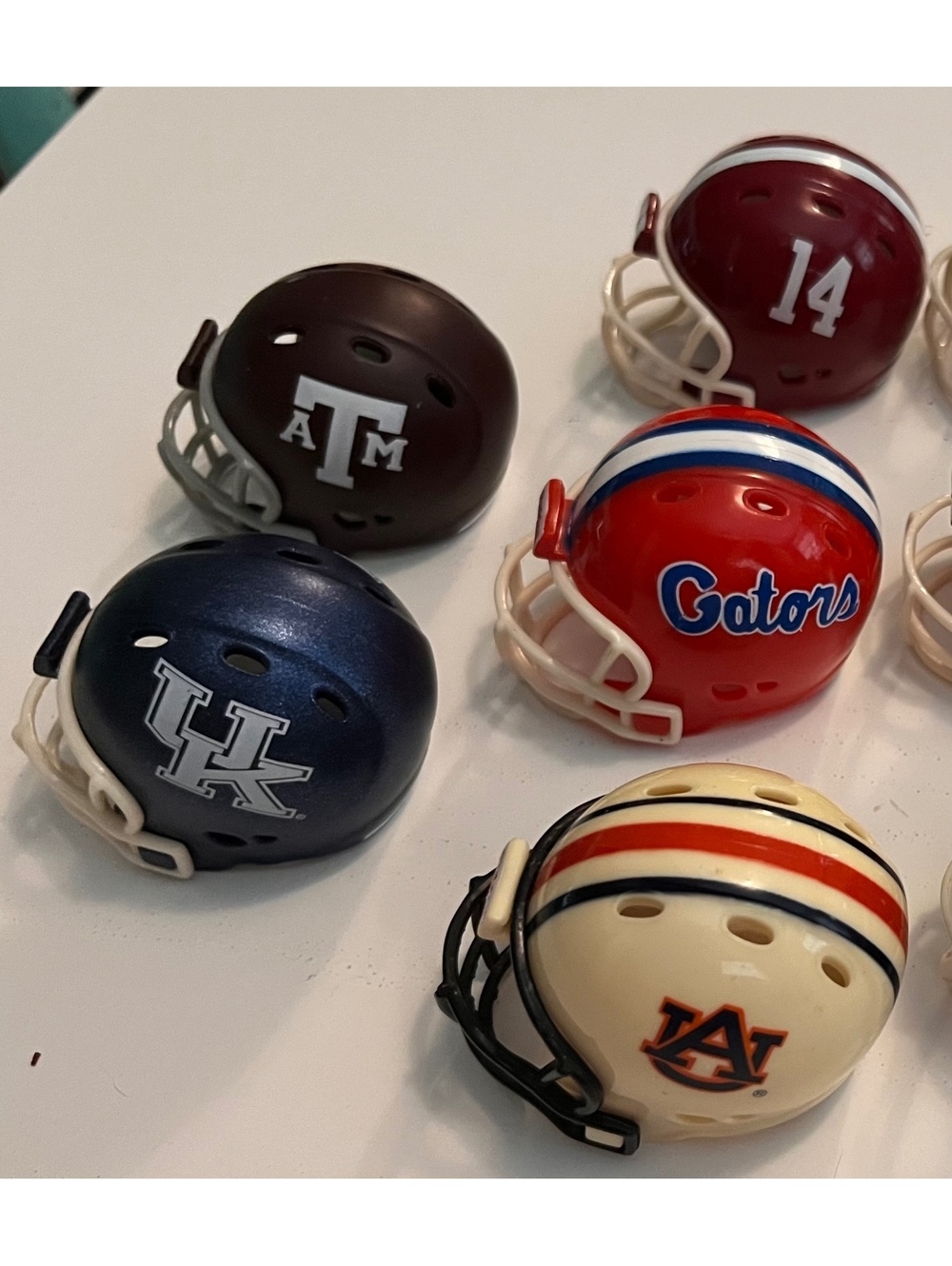 Set of 5 College Riddell Mini Pocket Football Helmets - SEC Teams
